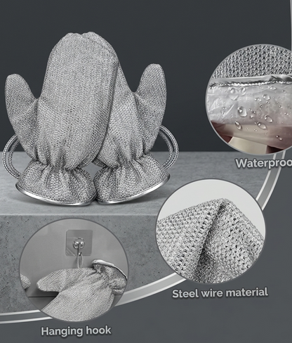 Steel Mesh Dishwashing Gloves (Set of 2)