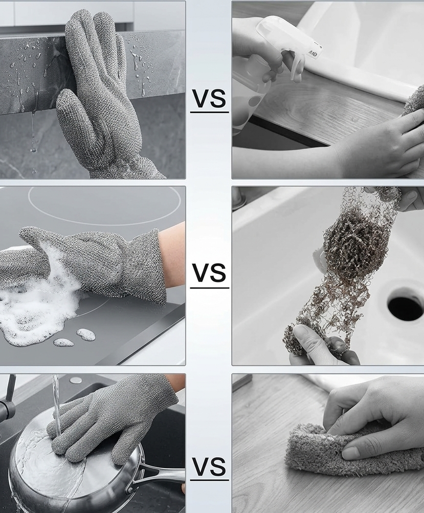 Steel Mesh Dishwashing Gloves (Set of 2)